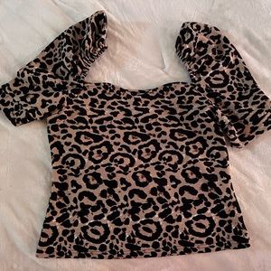 Cheetah blouse size large
